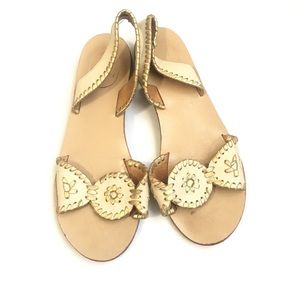Jack Roger Liliana beige gold sandals size 7.5